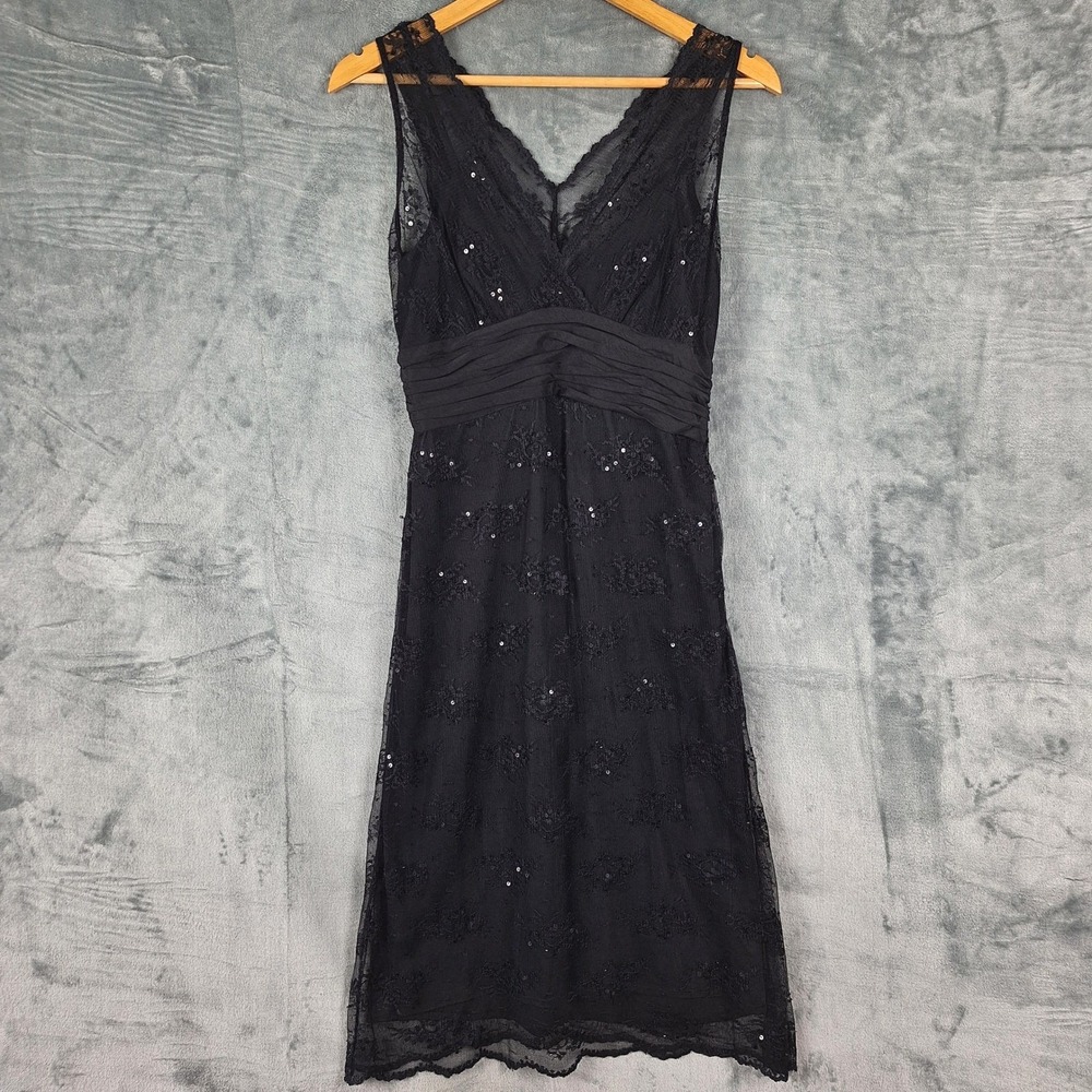Womens Dress 4 Black‎ Fairy Grunge Whimsigoth Floral Lace Babydoll Y2K Sequins